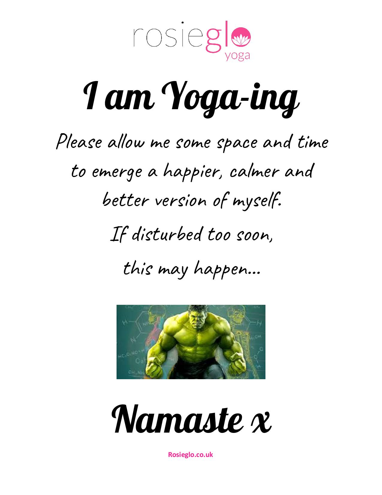 I am Yoga-ing